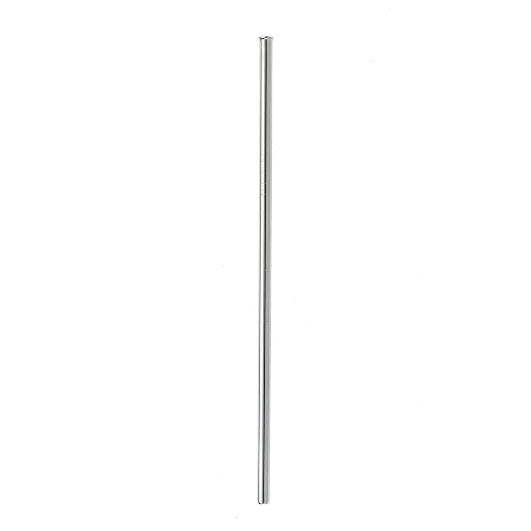Mercer M37110 Barfly Straw – 1/4" x 8-1/2" Straight, Rolled Edge, 18/8 Steel Mirror