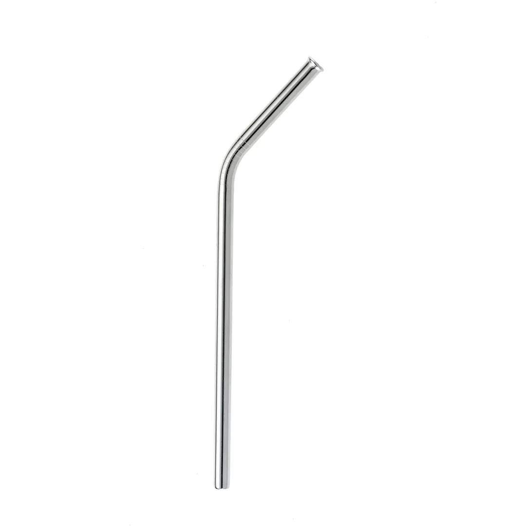 Mercer M37113 Barfly Straw – 5/16" Dia x 8-1/2" Length Curved, Rolled Edge, 18/8 Steel, Mirror