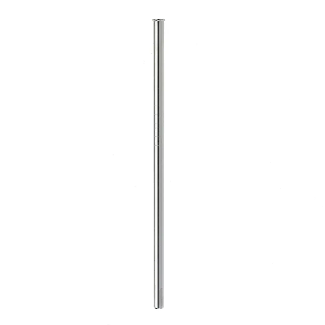 Mercer M37114 Barfly® Straw – 1/4" Dia x 6-1/2" Straight, Rolled Edge, 18/8 Steel, Mirror Finish