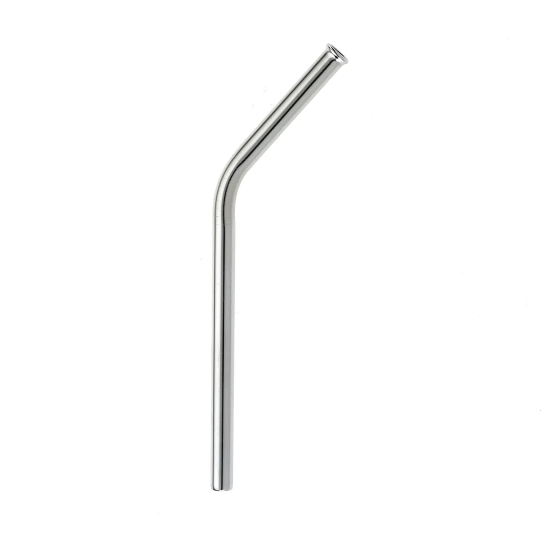 Mercer M37117 Barfly Straw – 5/16" Dia x 6.5" Curved, Rolled Edge, 18/8 Steel Mirror