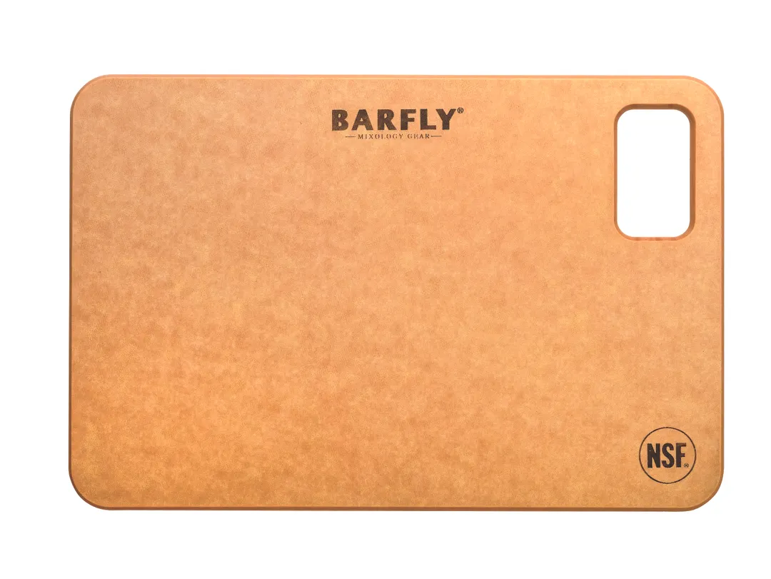 Mercer M37137 Barfly Bar Board, 6" x 9" Composite Cutting Board Built‑In Hole, NSF