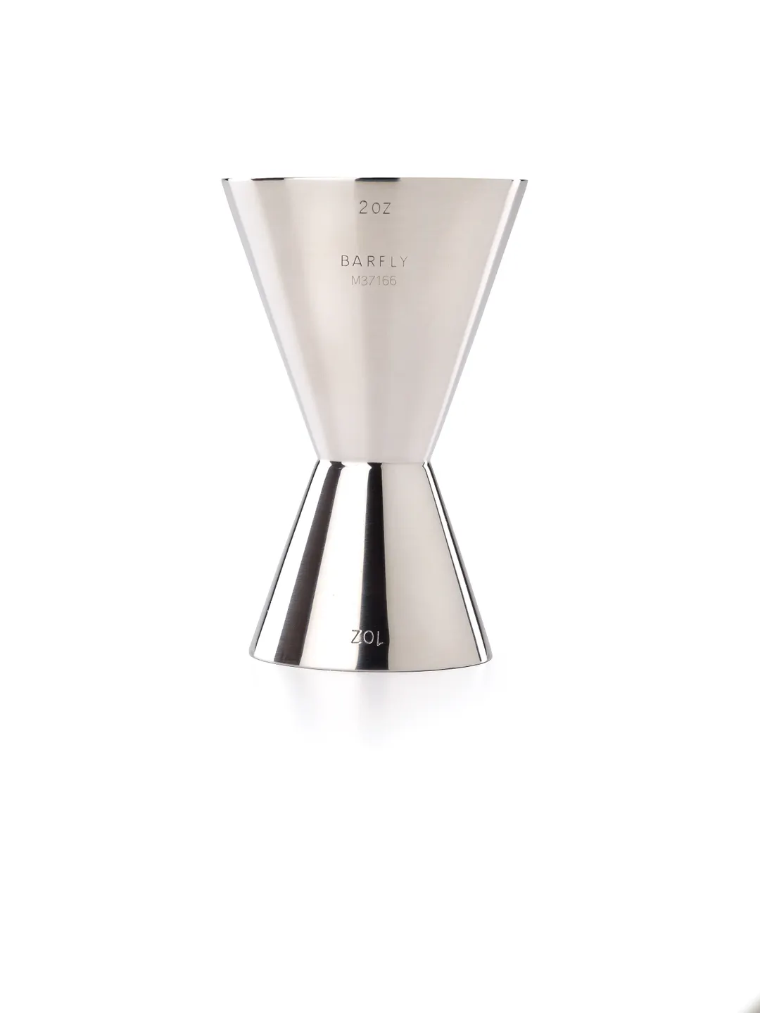 Mercer M37166 Barfly Superfly Heavy Duty Bar Jigger, 1‑2 Oz, 18/8 Stainless Steel, Marks ¼‑½‑¾‑1½ Oz