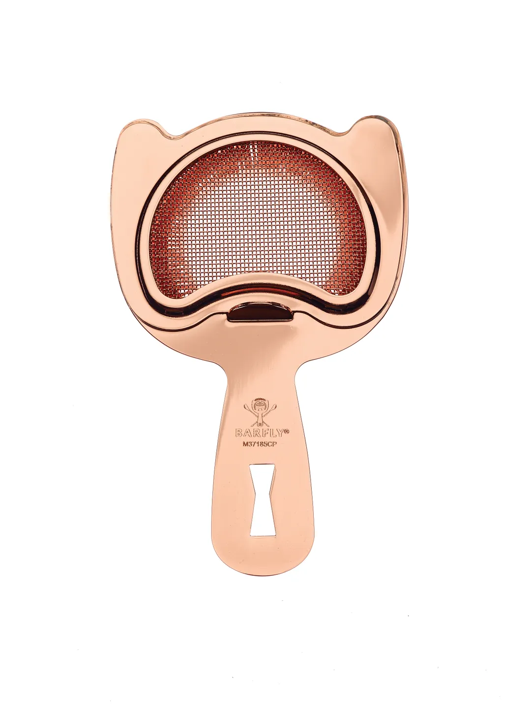 Mercer M37185CP Barfly Bar Strainer 6" 2-Prong, Stainless/Copper Build, Copper-Plated