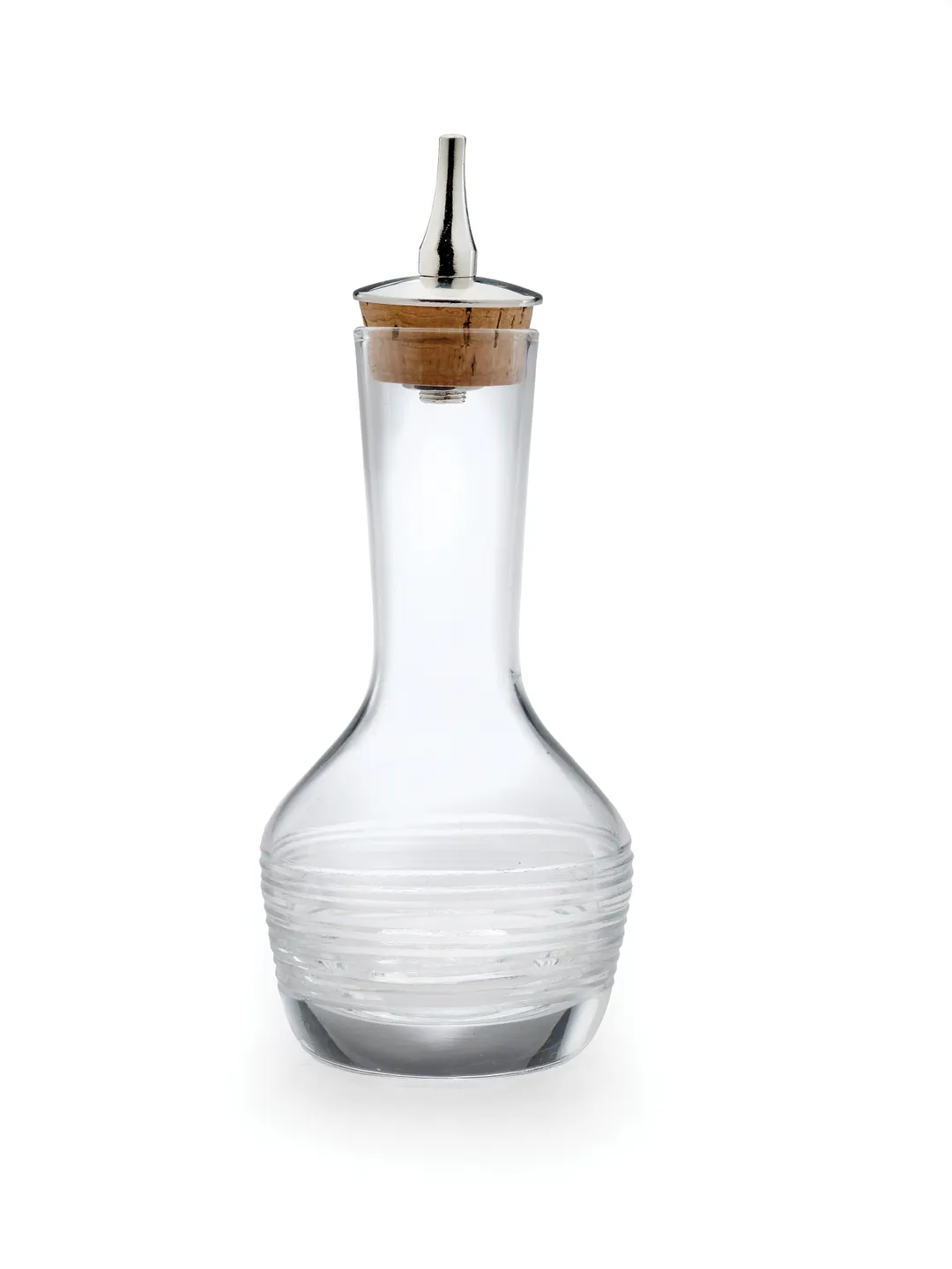 Mercer M37189 Bitters Bottle, 3 Oz 90 Ml Glass, 2-3/8" x 5-5/8" H, Stainless Steel Dasher Top Cork