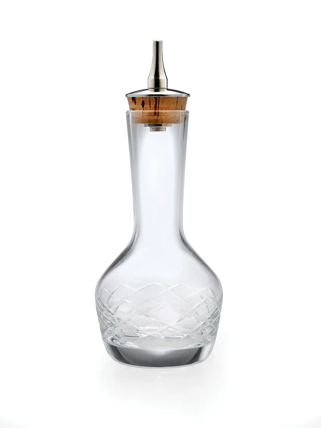 Mercer M37191 Barfly Bitters Bottle, 3 oz (90 ml) Glass, Steel Top with Cork, 2‑3/8" x 5‑5/8"