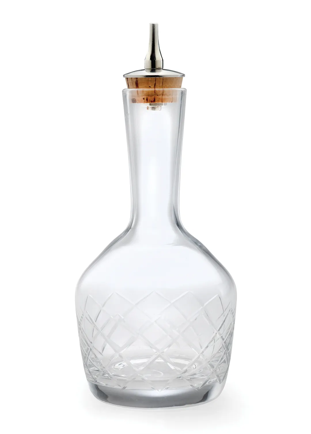Mercer M37192 Bitters Bottle, 6.8 oz (200 ml) Glass 3-1/8" Dia x 7" H, Steel Top Cork - Contemporary