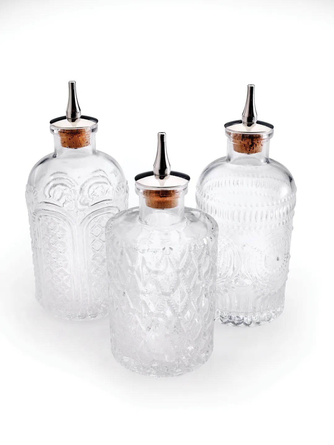 Mercer M37195 Barfly Bitters Bottle Set, Glass Bottles with Dasher Top & Cork – M37186 M37187 M37188