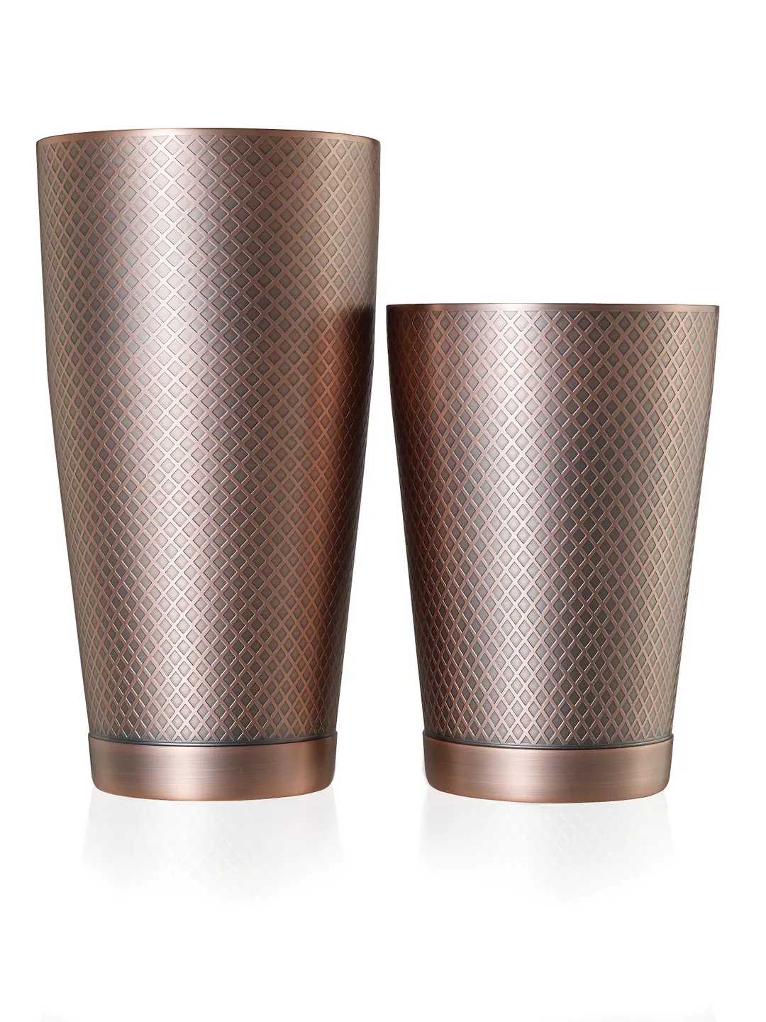 Mercer M37200ACP Barfly Shaker Set, 28 oz & 18 oz Copper‑Plated Stainless Steel, Copper