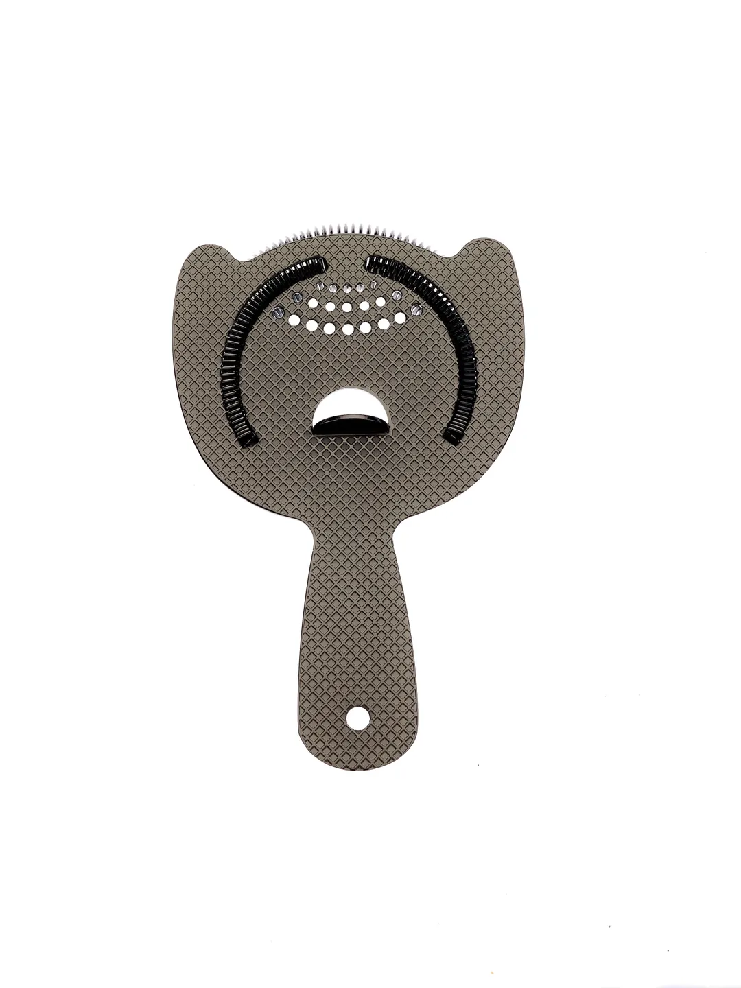 Mercer M37203BK Barfly Spring Bar Strainer, 6" Length, 2‑Prong, 18/8 Stainless Steel, Black