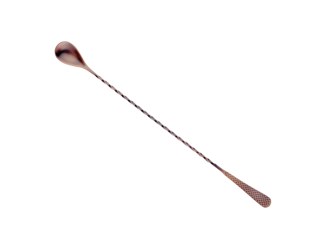 Mercer M37204ACP Barfly Bar Spoon, 13-3/16" (33.5 cm) Stainless Steel Core, Copper‑Plated