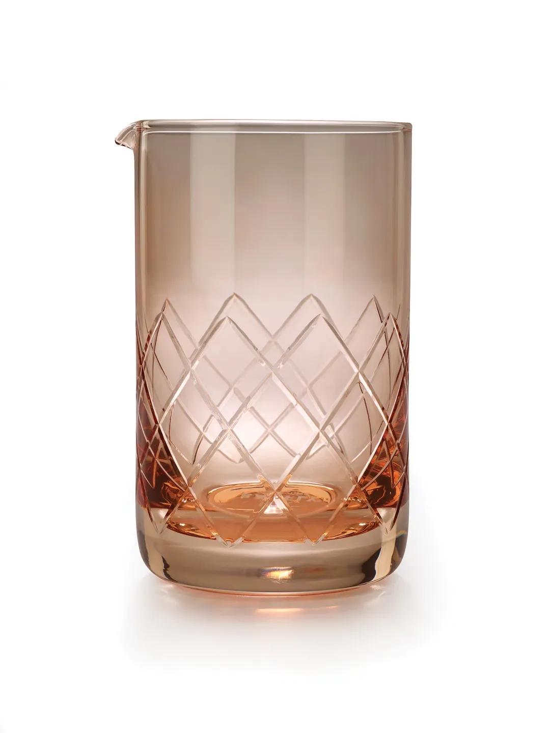 Mercer M37220RS Barfly Mixing Glass, 17 Oz 500 Ml, 3-3/4" × 5-1/2" H, Rose Exterior, Non-Tempered