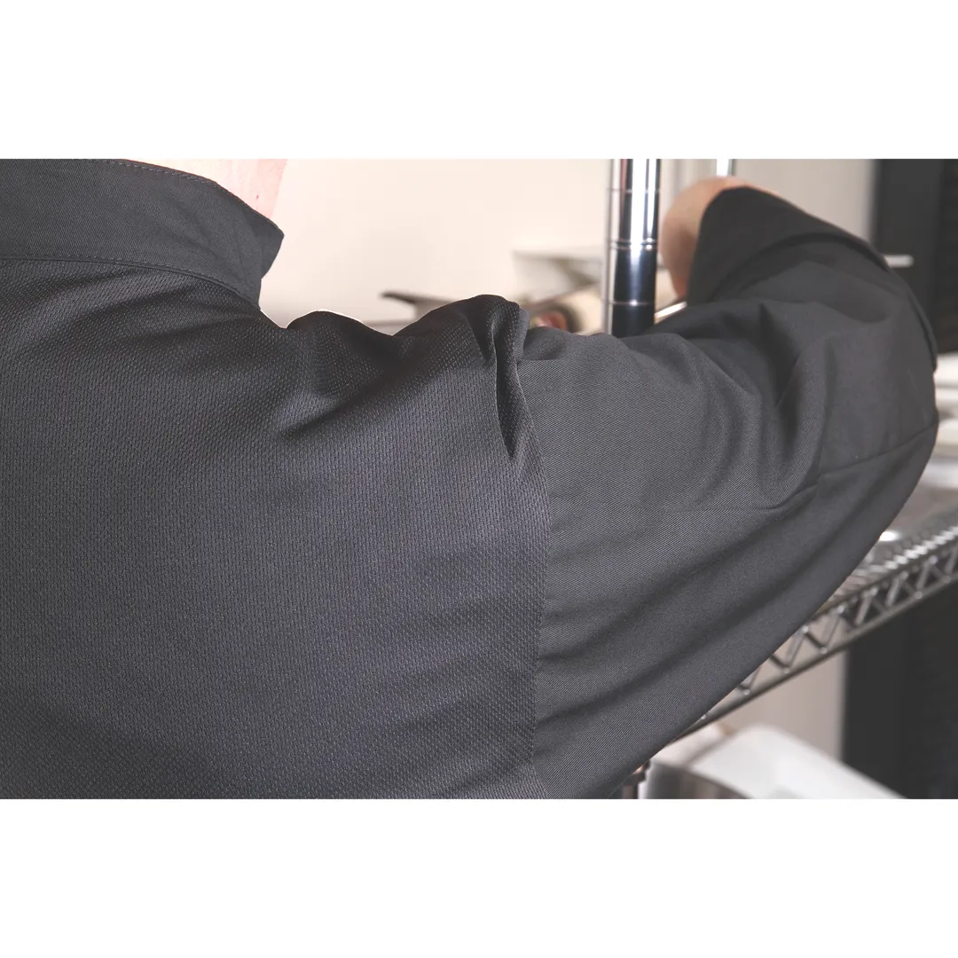 Mercer M60017BK3X Millennia Air Jacket, 3XL Black, Unisex Long Sleeve, 65/35 Poly/Cotton Twill