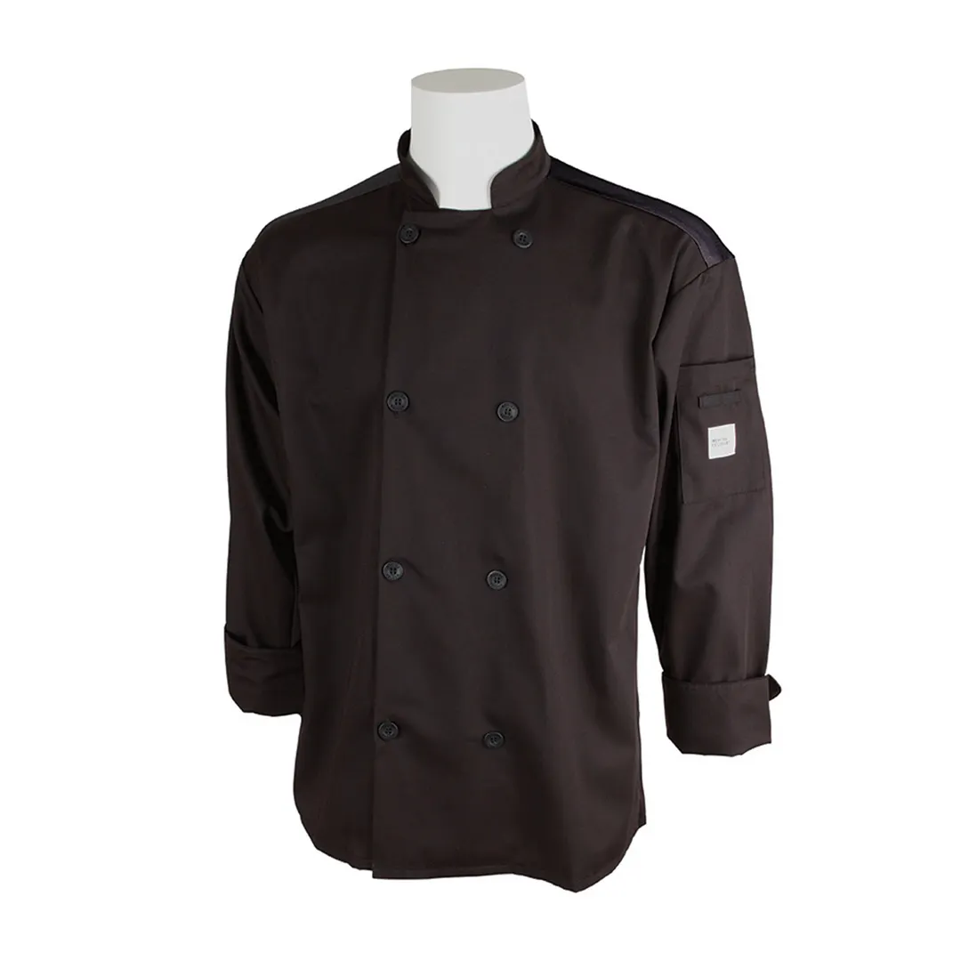 Mercer M60017BK3X Millennia Air Jacket, 3XL Black, Unisex Long Sleeve, 65/35 Poly/Cotton Twill