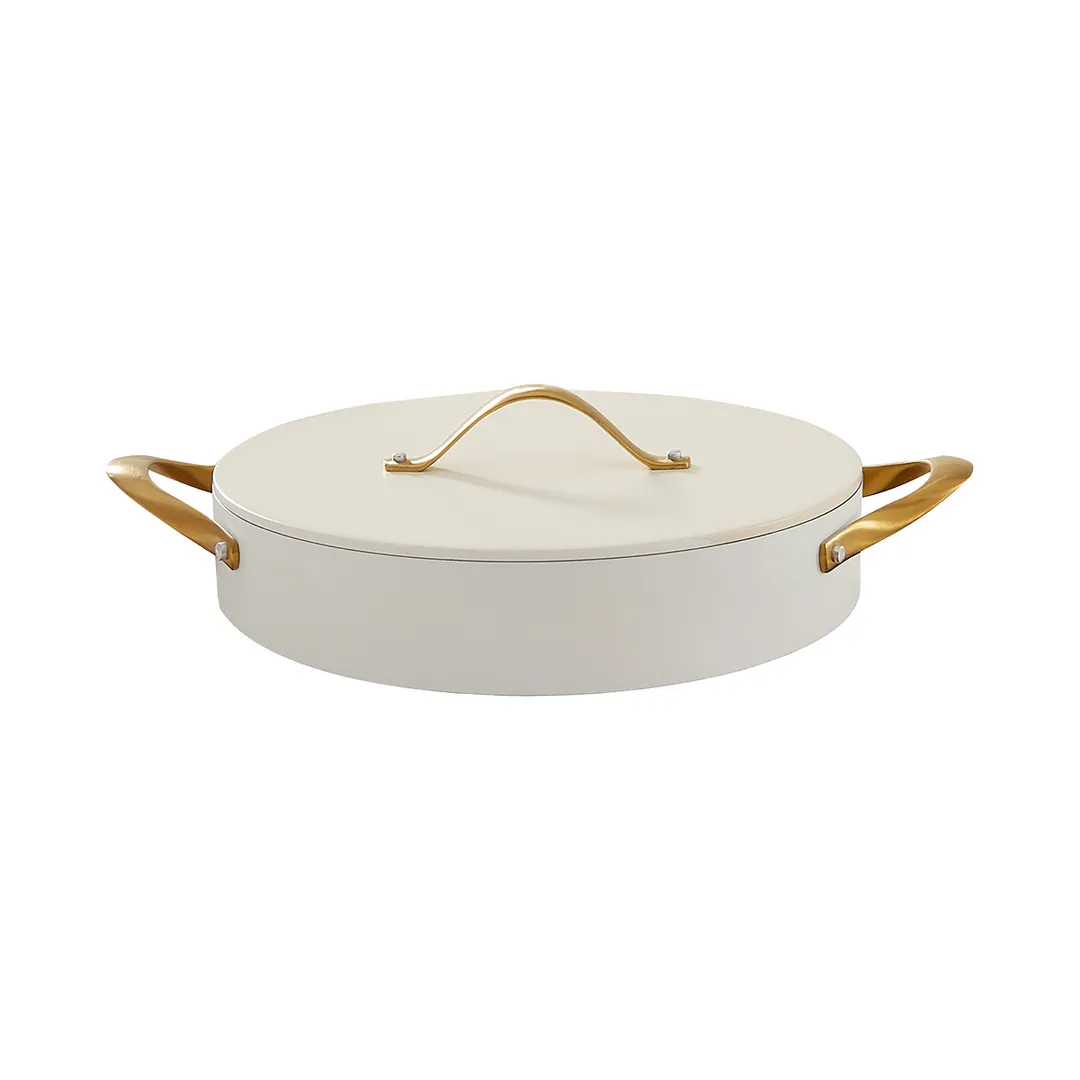 Spring USA 8756-2-28 Buffet Chafing Dish, 4‑Quart (1 gal) Ivory Finish, Heavy‑Duty Smallware for Buffet Service