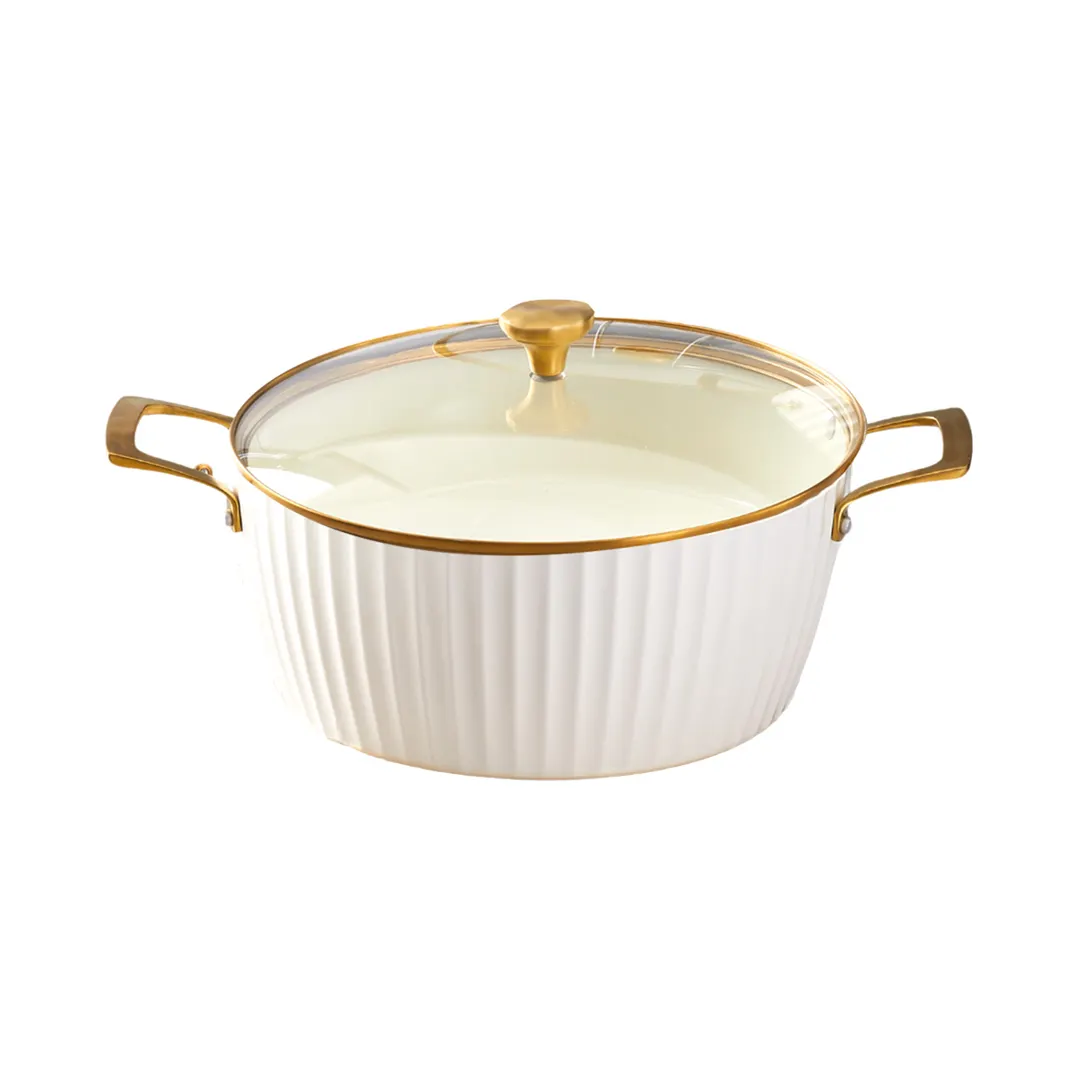 Spring USA 8858-2-28 Buffet Chafer Dish, 7‑Quart White Chafing Dish, Stainless Steel, Ideal for Catering Buffets
