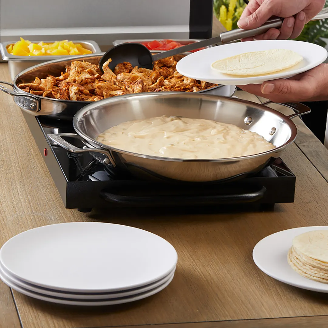 Spring USA ST-1220-T Warming Tray, 24"W x 13-3/4"D x 1-3/4", Black Titanium, Glass, 200°F, 230W 110-120V