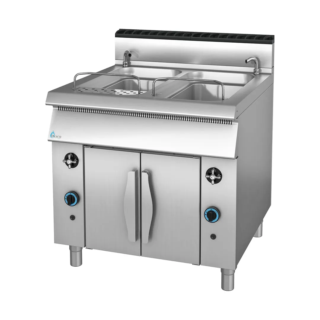 Desco USA CPG-2 PLUS Gas Multi-Purpose Italian Pasta Cooker, 24 Gallon, 160.000 BTU