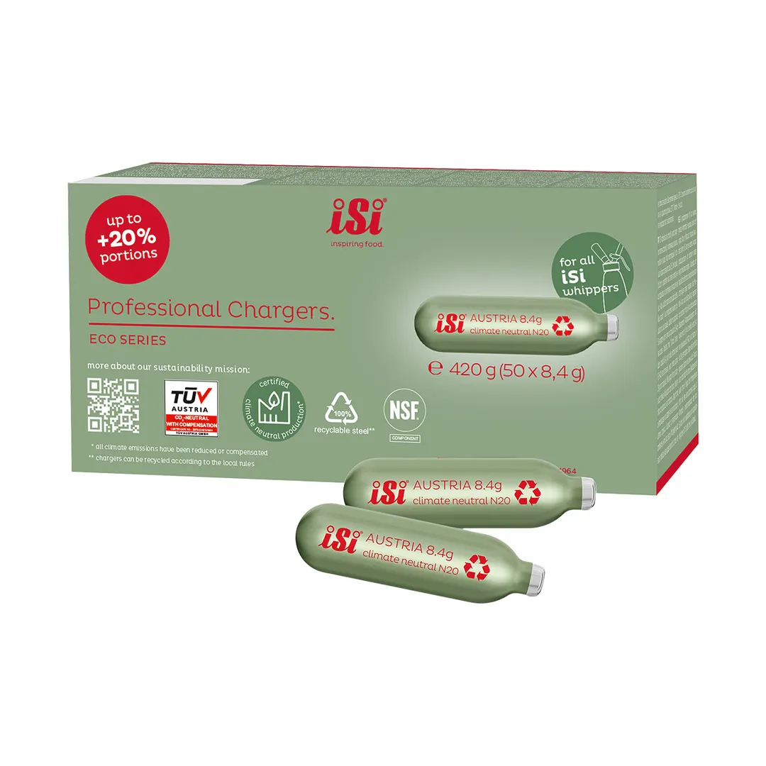 iSi North America 076701 Eco Series N2O Professional Whipped Cream Chargers, Gas Cartridge - 50/Pack