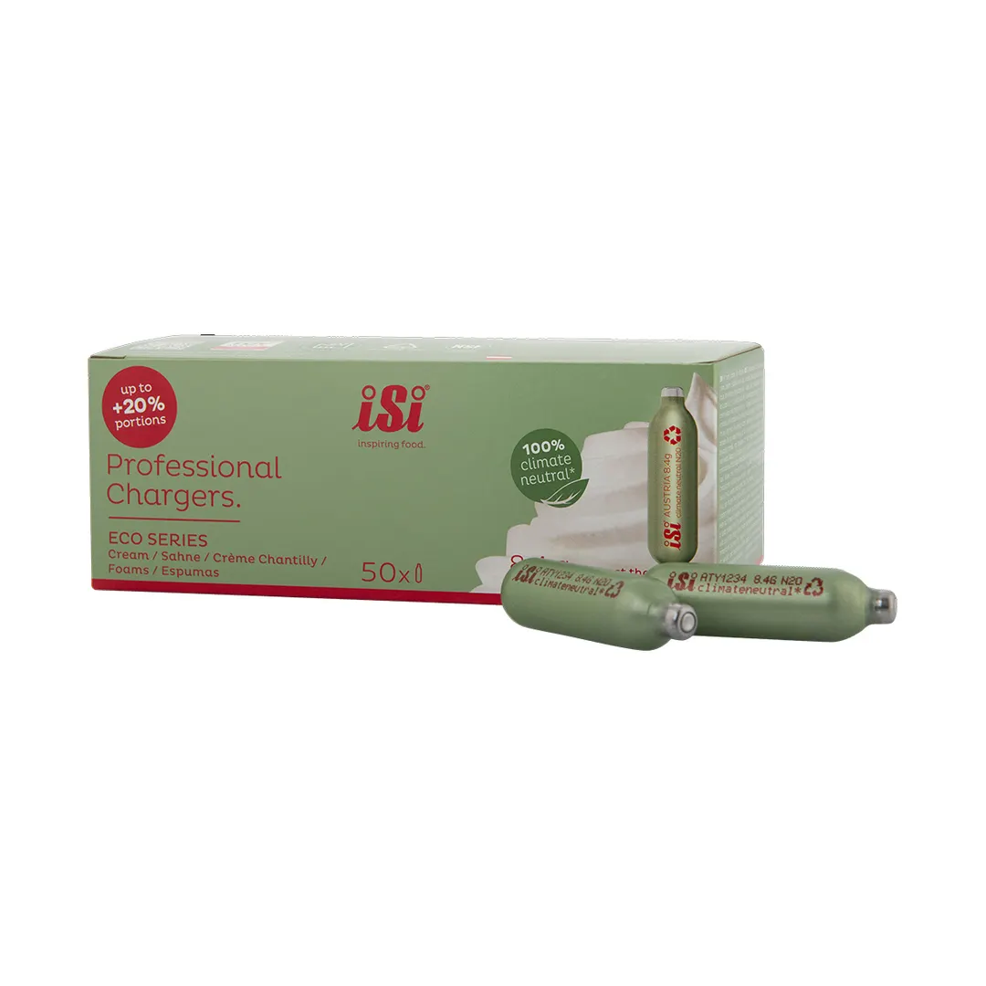 iSi North America 076701 Eco Series N2O Professional Whipped Cream Chargers, Gas Cartridge - 50/Pack