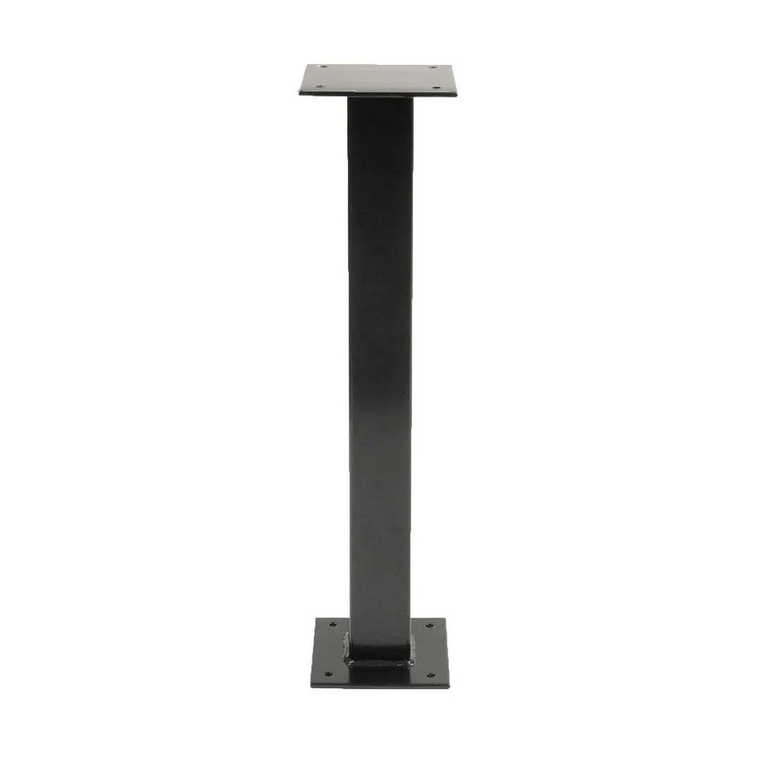 Original Wood Seating BS-FM39 39" Bar Height Steel Table Base, Powder Coat Tex Black Finish, 3" Square Column, Bolt-Down