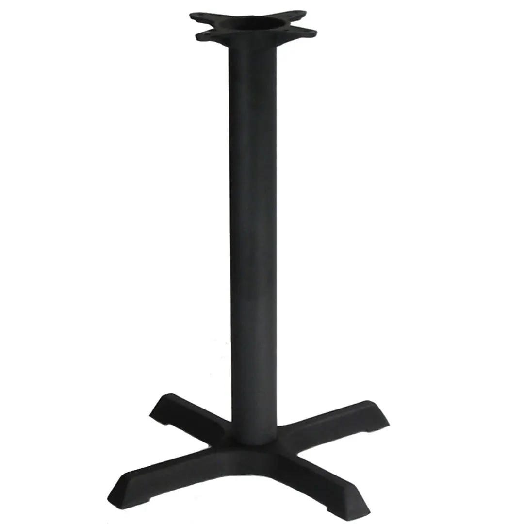 Original Wood Seating BS2222 22x22 Inch Dining Height Stamped Steel Table Base, Black Powder Coat Finish