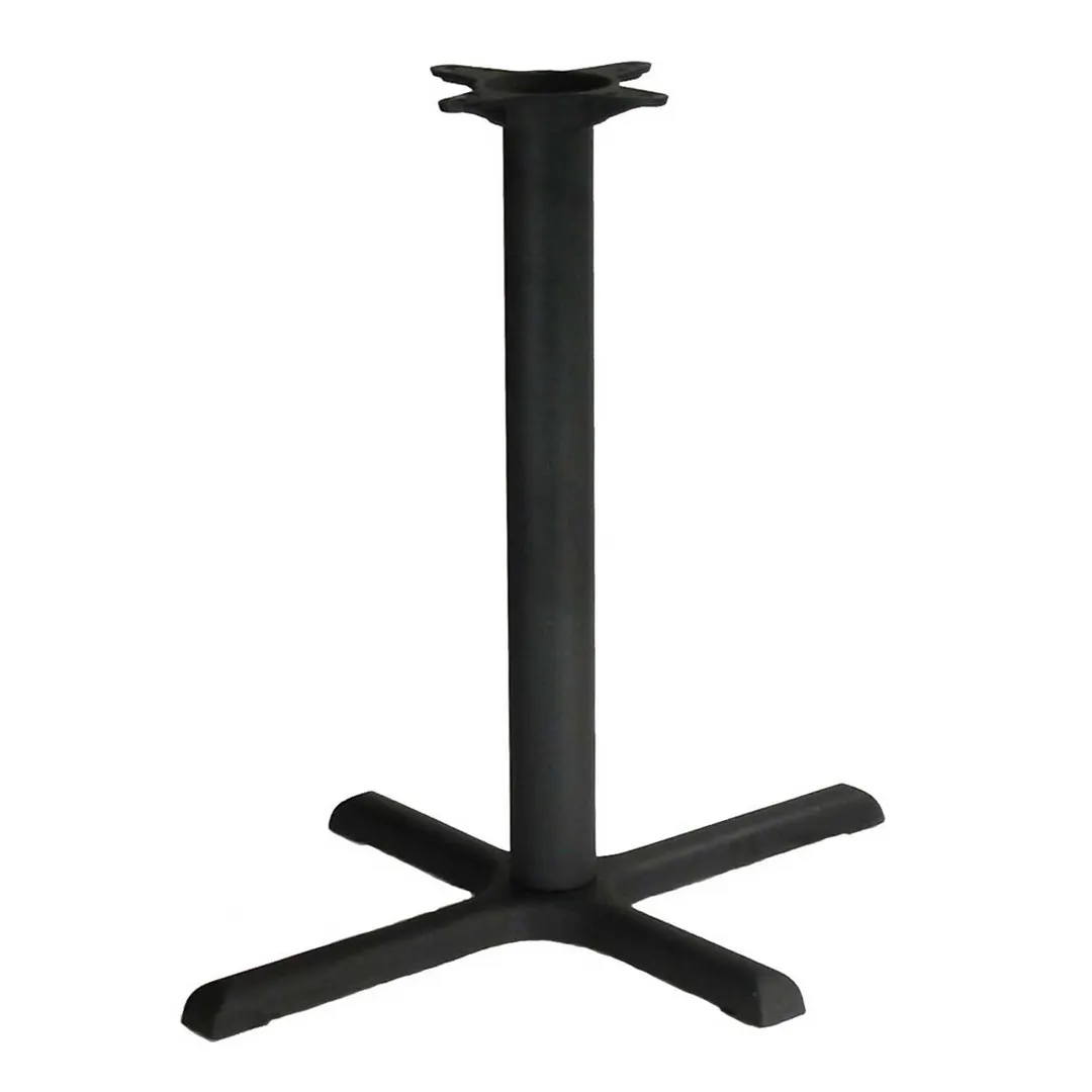 Original Wood Seating BS2230 24x30in Dining Height Stamped Steel Table Base, Black Powder Coat