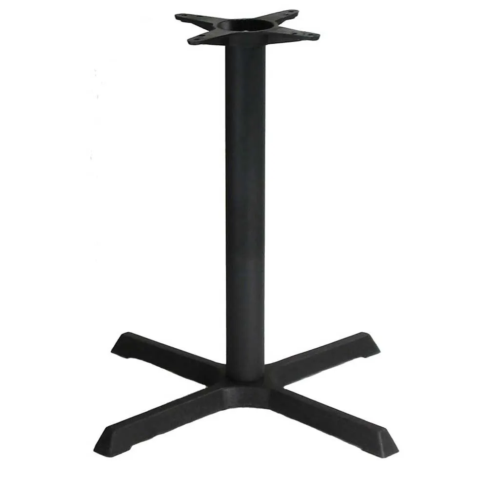 Original Wood Seating BS3030 30x30 Dining Height Stamped Steel Table Base, Black Powder Coat