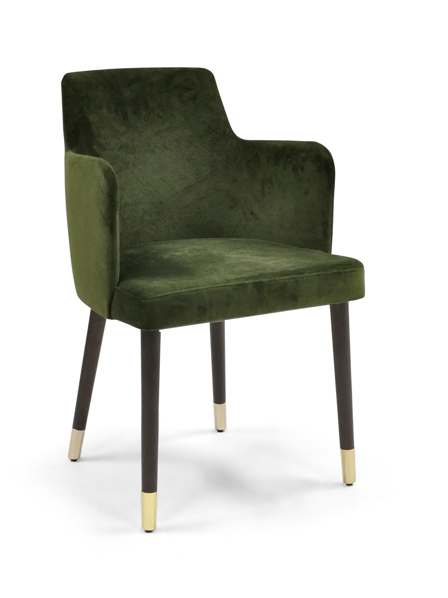 Original Wood Seating LUXE HOLLYWOOD GR9 Upholstered Arm Chair, Wood Frame, Grade 9 Upholstery
