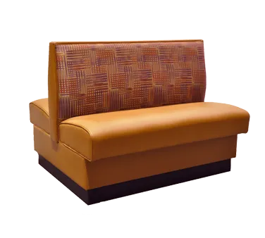 Original Wood Seating PB-D-48 Double Booth, 48"L, Upholstered Back & Seat, Plywood & Solid Wood Frame