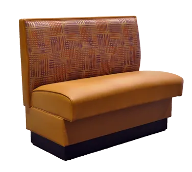 Original Wood Seating PB-S-42 Single Booth, 48L, Upholstered Back & Seat, Plywood & Solid Wood Frame
