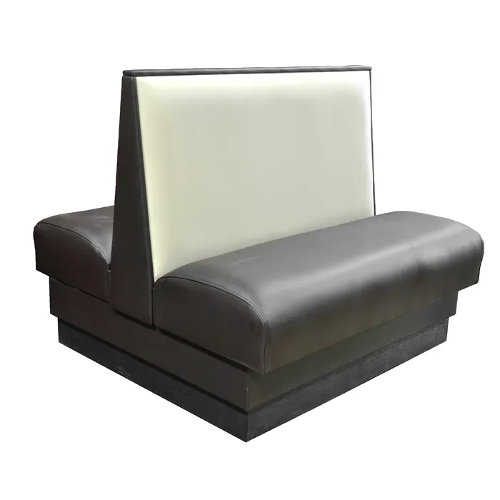 Original Wood Seating PB-WB-48 48H Upholstered Restaurant Booth Bench, Priced per Foot, Plywood & Solid Wood Frame