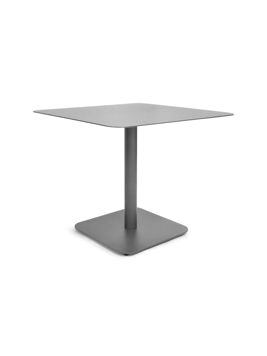 Original Wood Seating SOL-T3636 36x36 Aluminum Outdoor Restaurant Table, Anthracite Finish, Metal Base