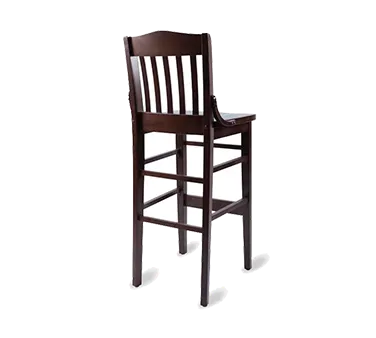 Original Wood Seating W35B SW Armless European Beech Wood Bar Stool with Footrest