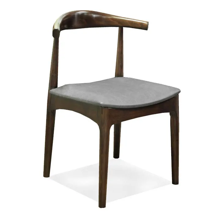 Original Wood Seating W43 GR8 European Beech Wood Side Chair, Upholstered Seat, Curved Solid Wood Back, Grade 8 Upholstery