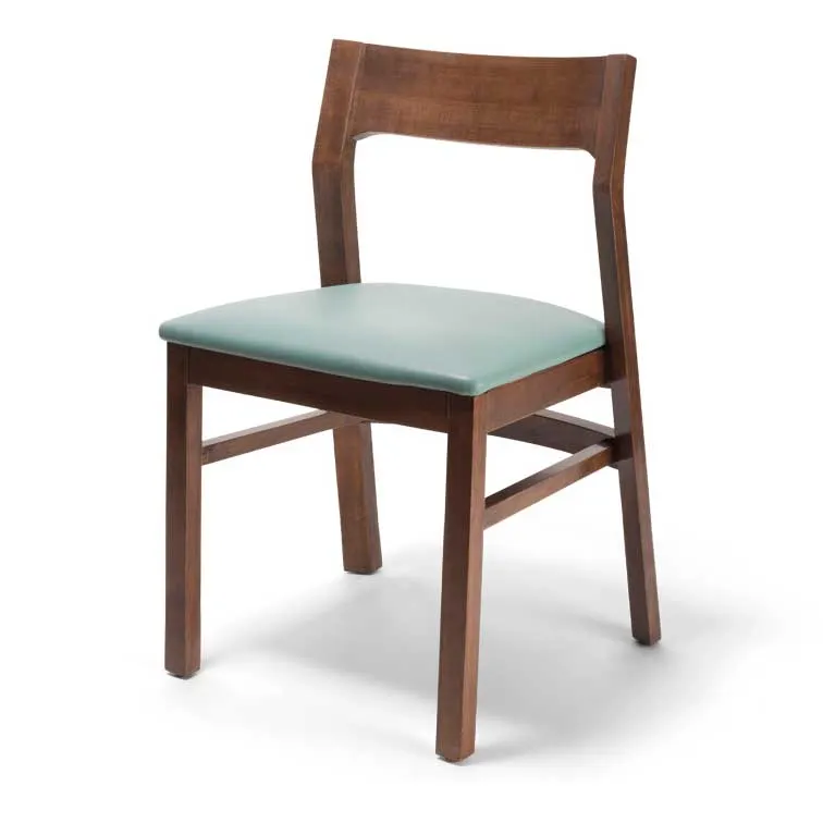 Original Wood Seating W48 GR8 Solid Wood Back Upholstered Seat European Beech Side Chair