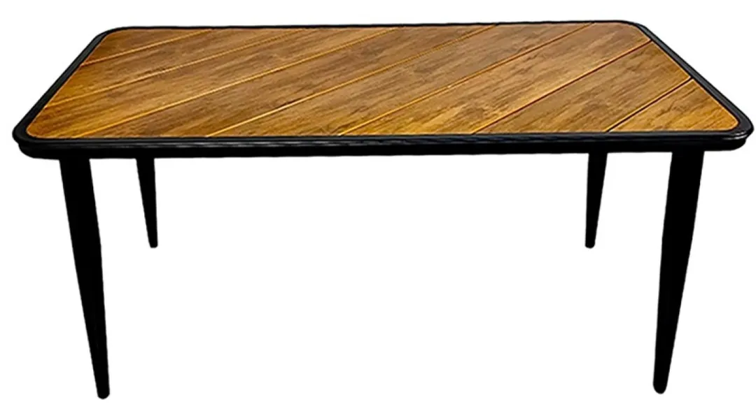 Atlanta Booth & Chair AT3048 30x48 Square Wood Dining Table, Aluminum Edge, 30 Height