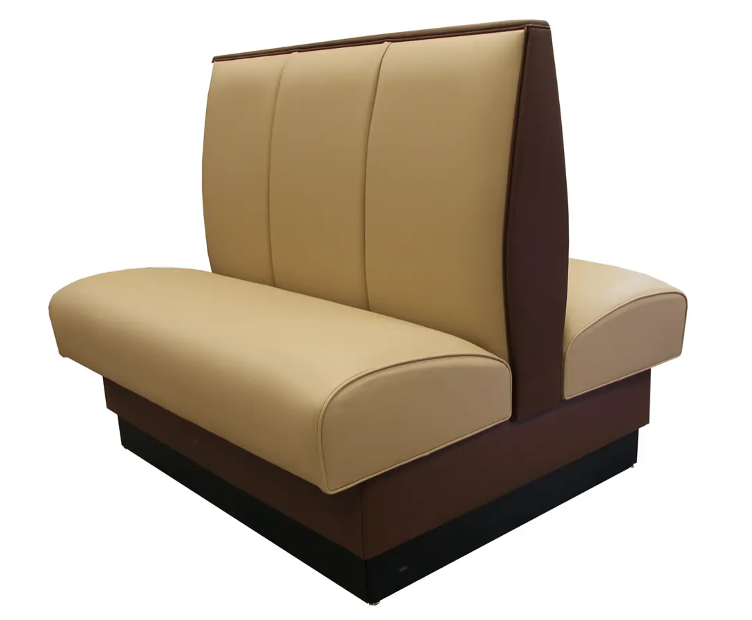 Atlanta Booth & Chair B3-S48100 Single Upholstered Booth, 46" Length, 48" Height, Black Vinyl Kick Base