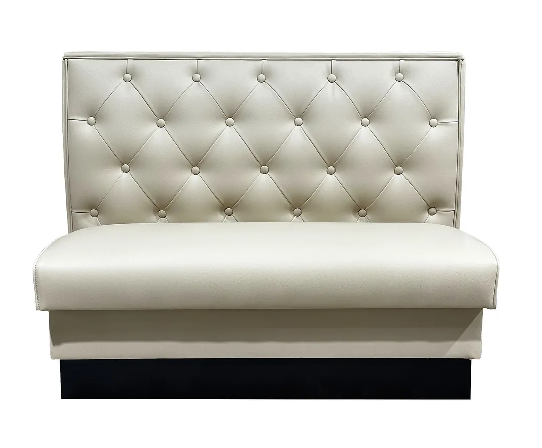 Atlanta Booth & Chair BB-S36100 48" Single Booth, Upholstered Tufted Back, 3/4" Plywood Frame, Black Vinyl Kick Base