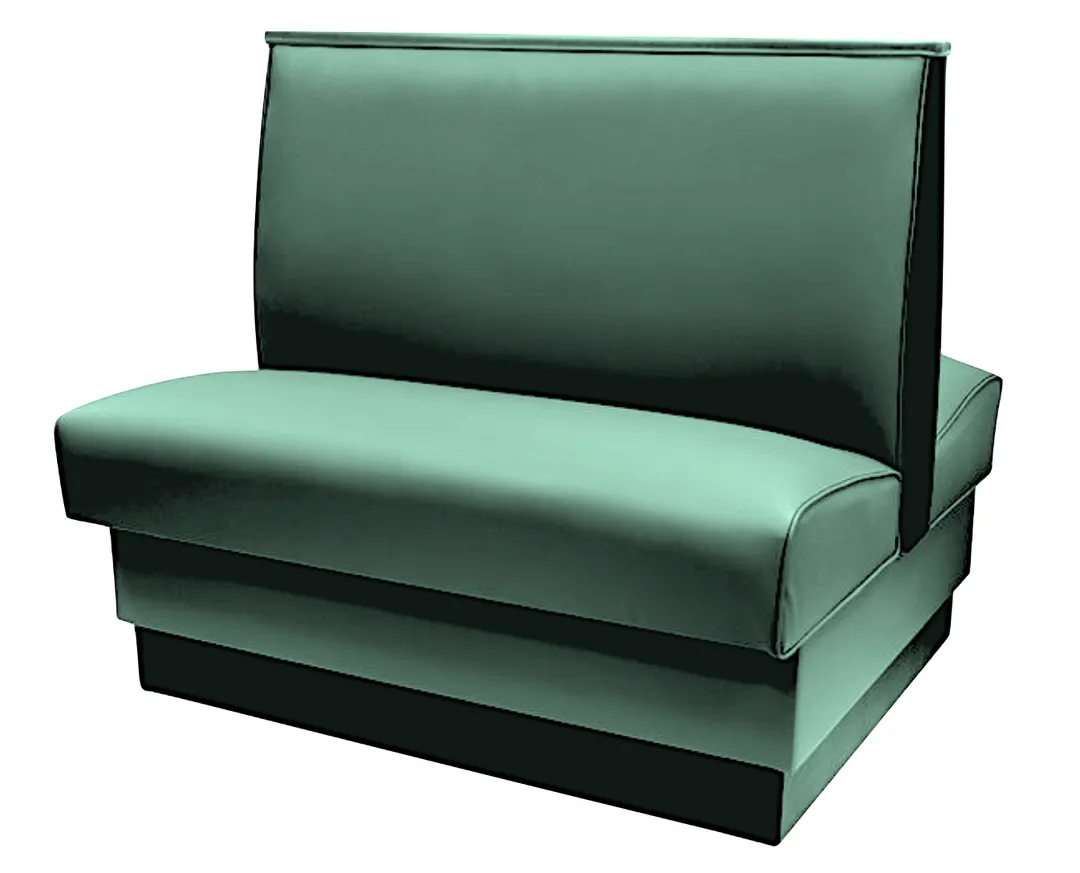Atlanta Booth & Chair BP-S4250 30" Single Booth, Upholstered Seat & Back, Black Vinyl Kick Base