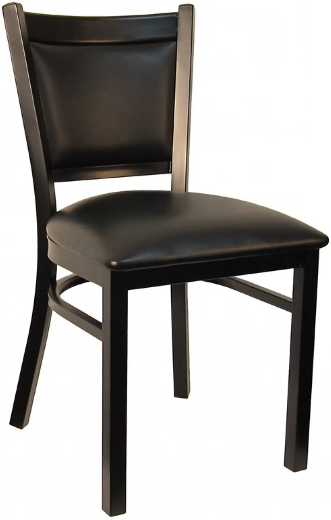 Atlanta Booth & Chair M279 Metal Outdoor Restaurant Chair, Semi Gloss Finish, Flared Inset Back