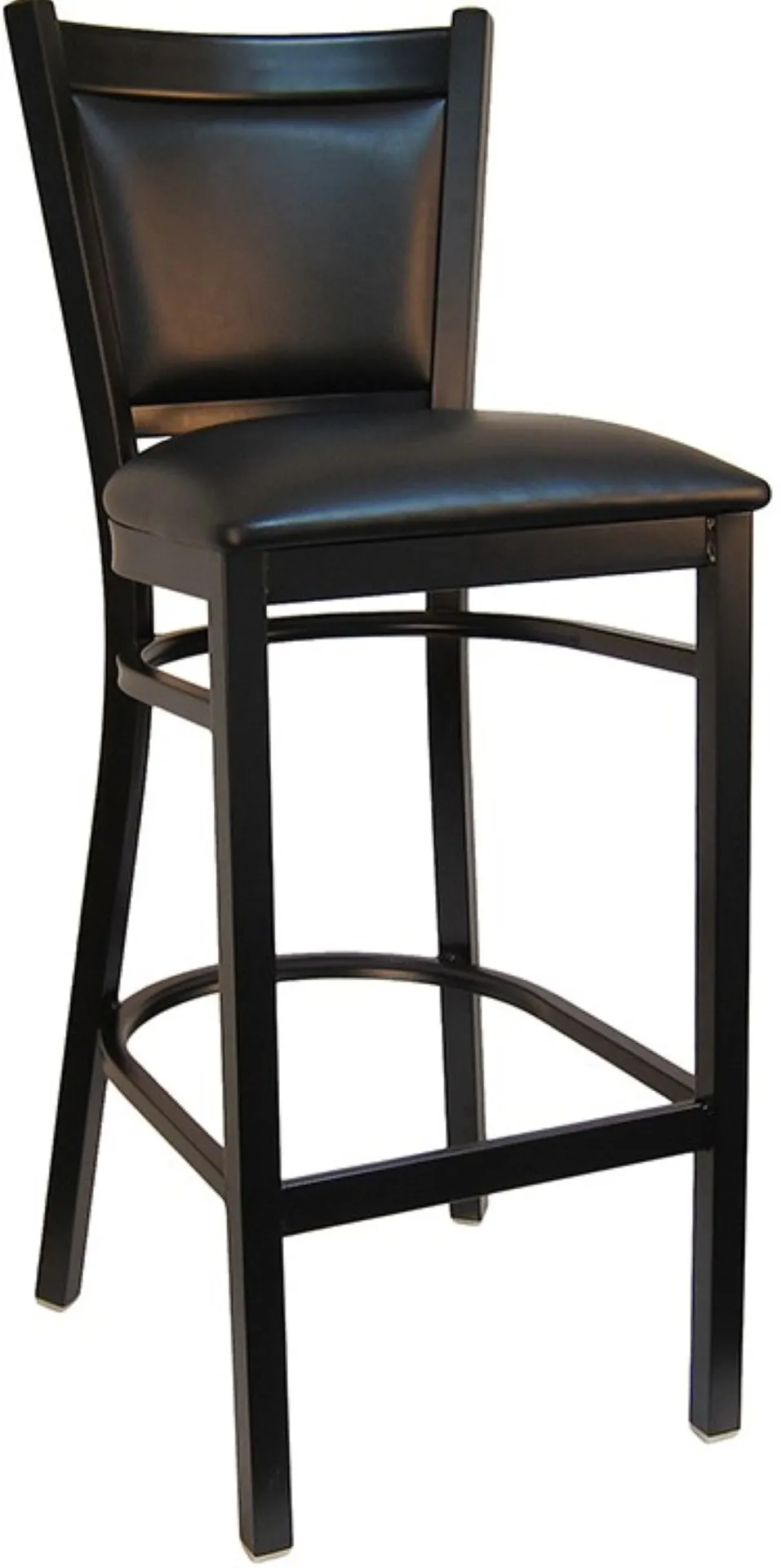 Atlanta Booth & Chair M279BS Metal Outdoor Bar Stool, Semi Gloss Finish, Slatted Back, Armless Design