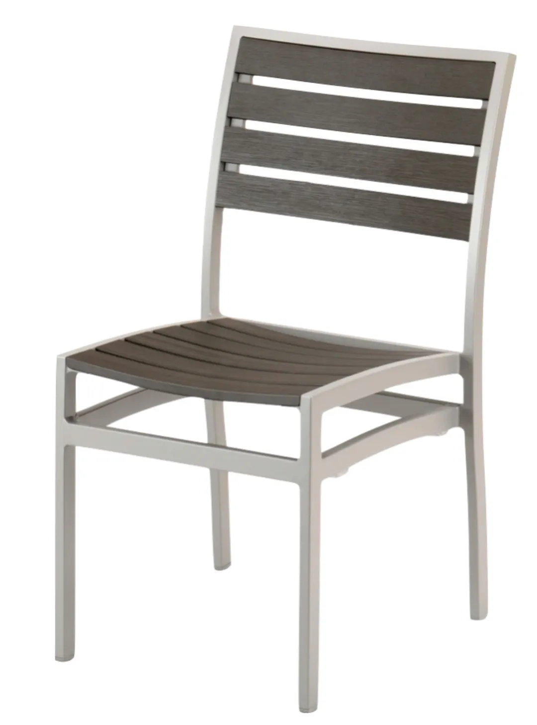 Atlanta Booth & Chair OD311-GREY Aluminum Frame Synthetic Teak Outdoor Restaurant Chair
