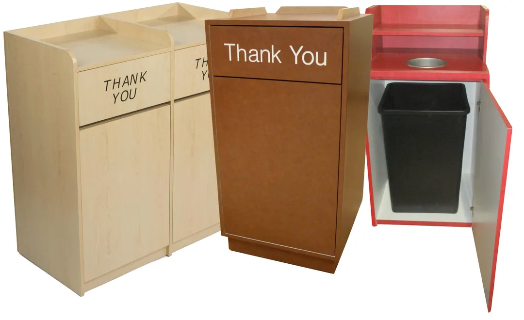 Atlanta Booth & Chair R100L Cabinet Style Trash Receptacle