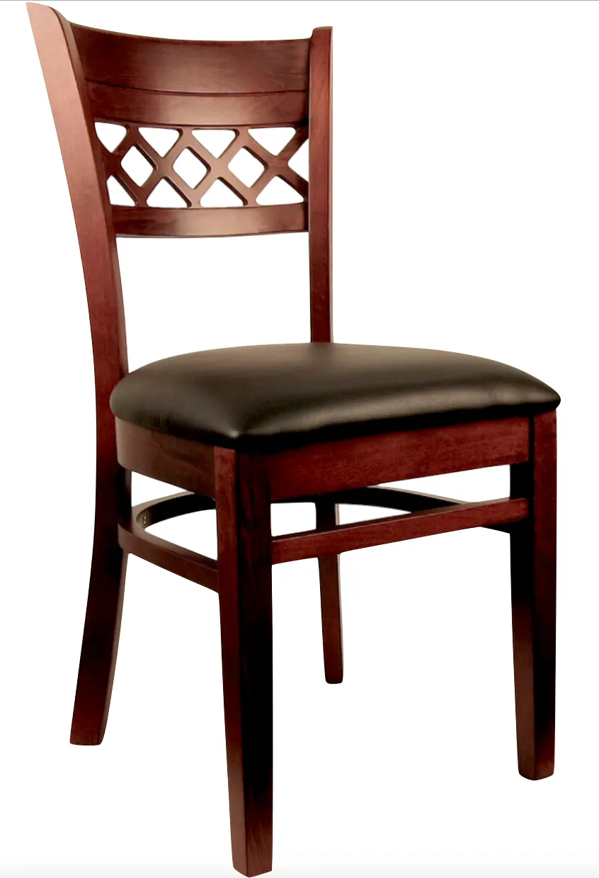 Atlanta Booth & Chair W105 Venetian X Back Solid European Beech Wood Chair