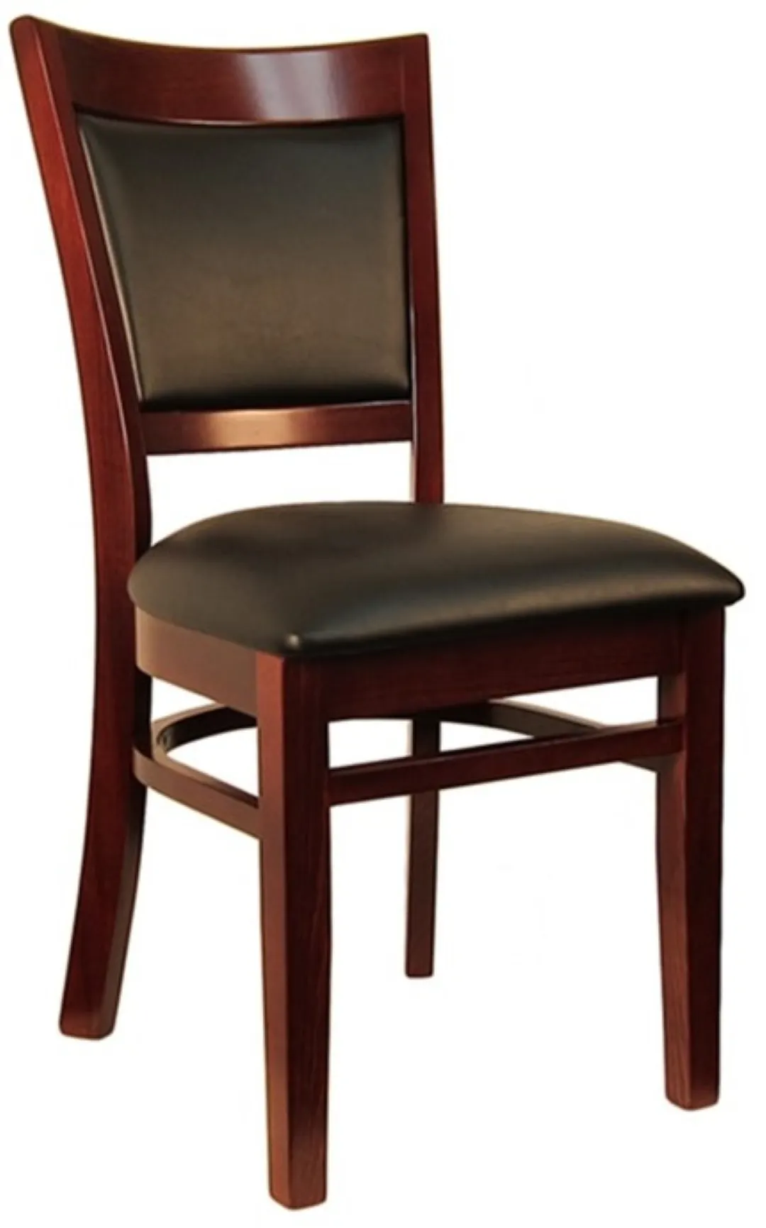 Atlanta Booth & Chair W279 Beechwood Restaurant Chair, Wood Seat, Grid Back Style