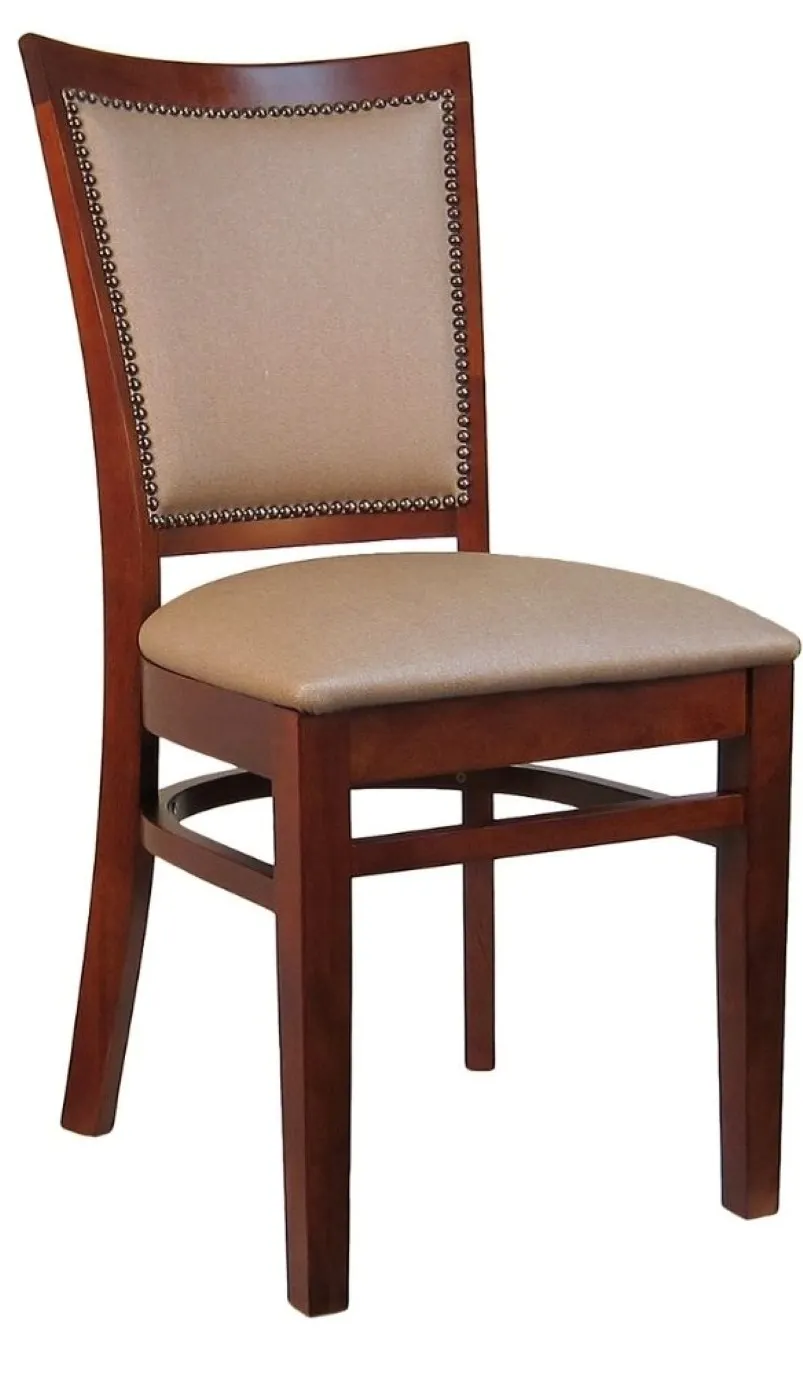 Atlanta Booth & Chair W290FUB Wood Restaurant Chair, Full Upholstered Back, Plain Back Style
