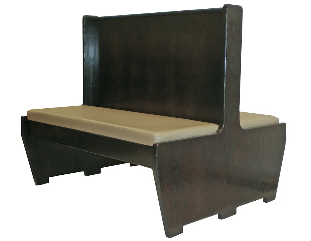 Atlanta Booth & Chair WBOP-D3650 Wood Platform Booth, 30" Double, Wood Back & Seat, Oak Veneer