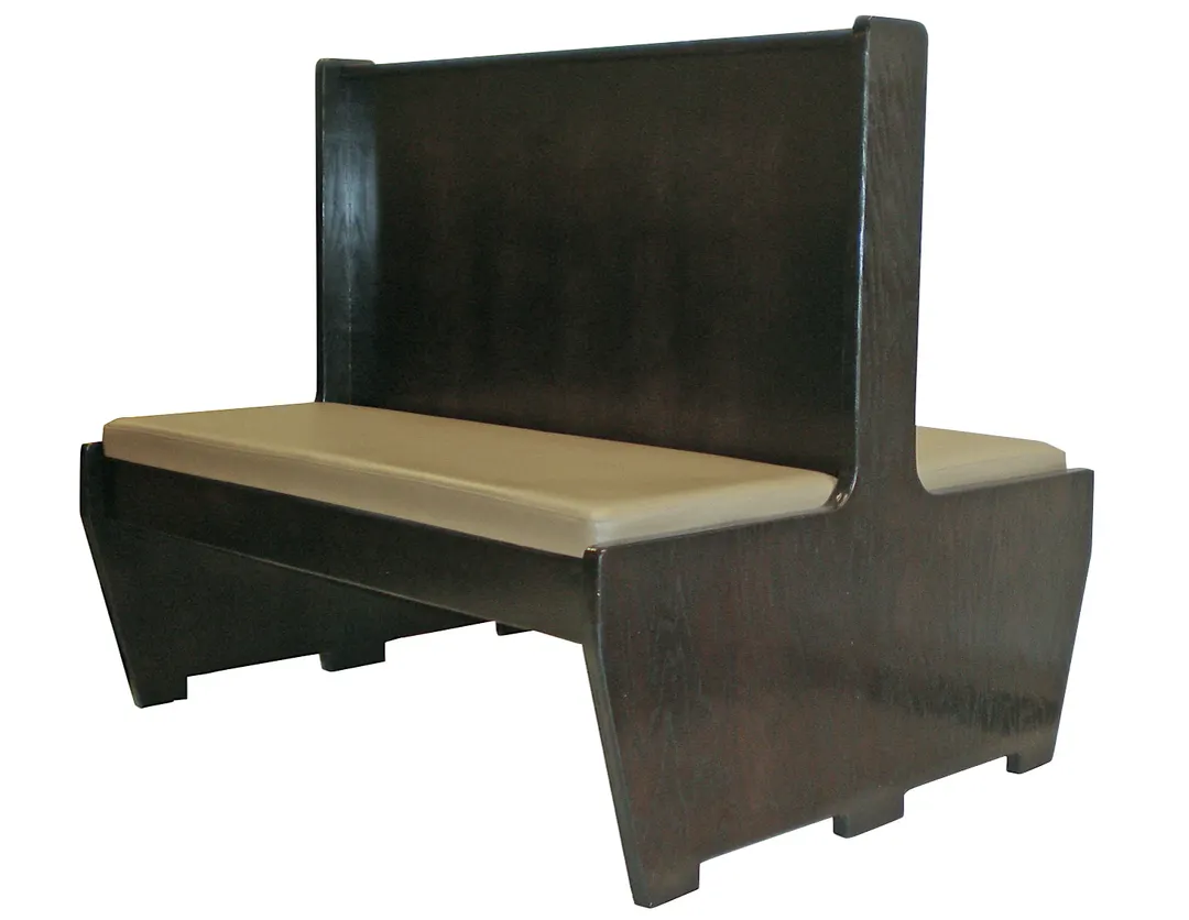 Atlanta Booth & Chair WBOP-S36100 Wood Platform Booth, 46" Single, Wood Back & Seat, Oak Veneer Plywood