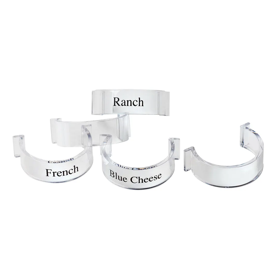 Cal-Mil 3300-CLIPSET Assorted Flavor Label Clip Set for Salad Dressing Bottles