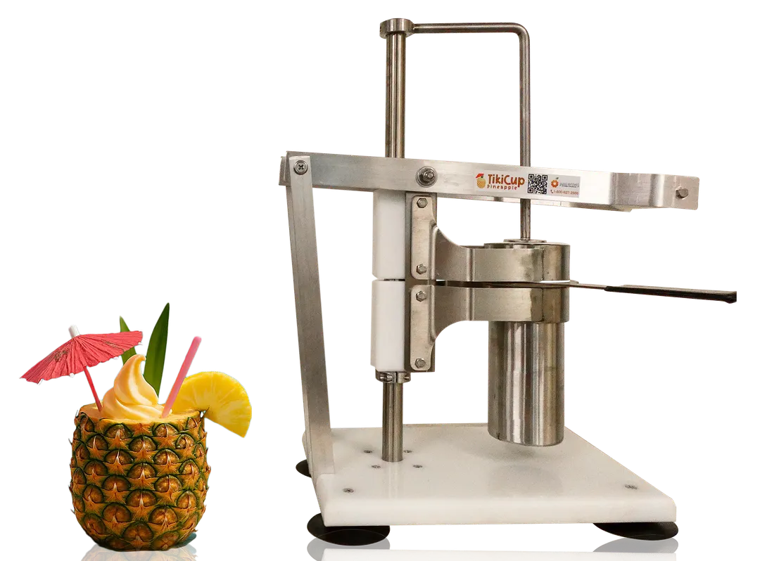 Juicernet TIKICUP – 10"W x 15"D x 23½"H Pineapple Corer, 1‑Year Warranty, Boosts Social Buzz & Check Averages